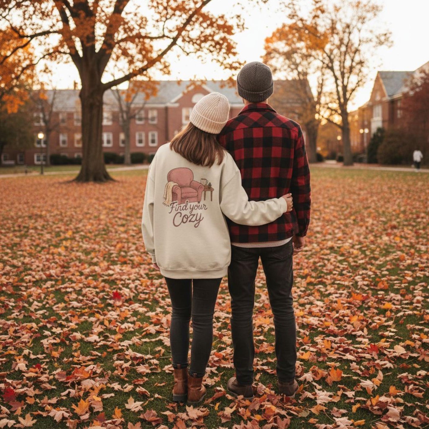 Find Your Cozy Fall Aesthetic Sweater Winter Nostalgia Vibe Stickers Stocking Stuffers Tote Bag Cute Secret Santa Gift Idea Comfort Relaxing