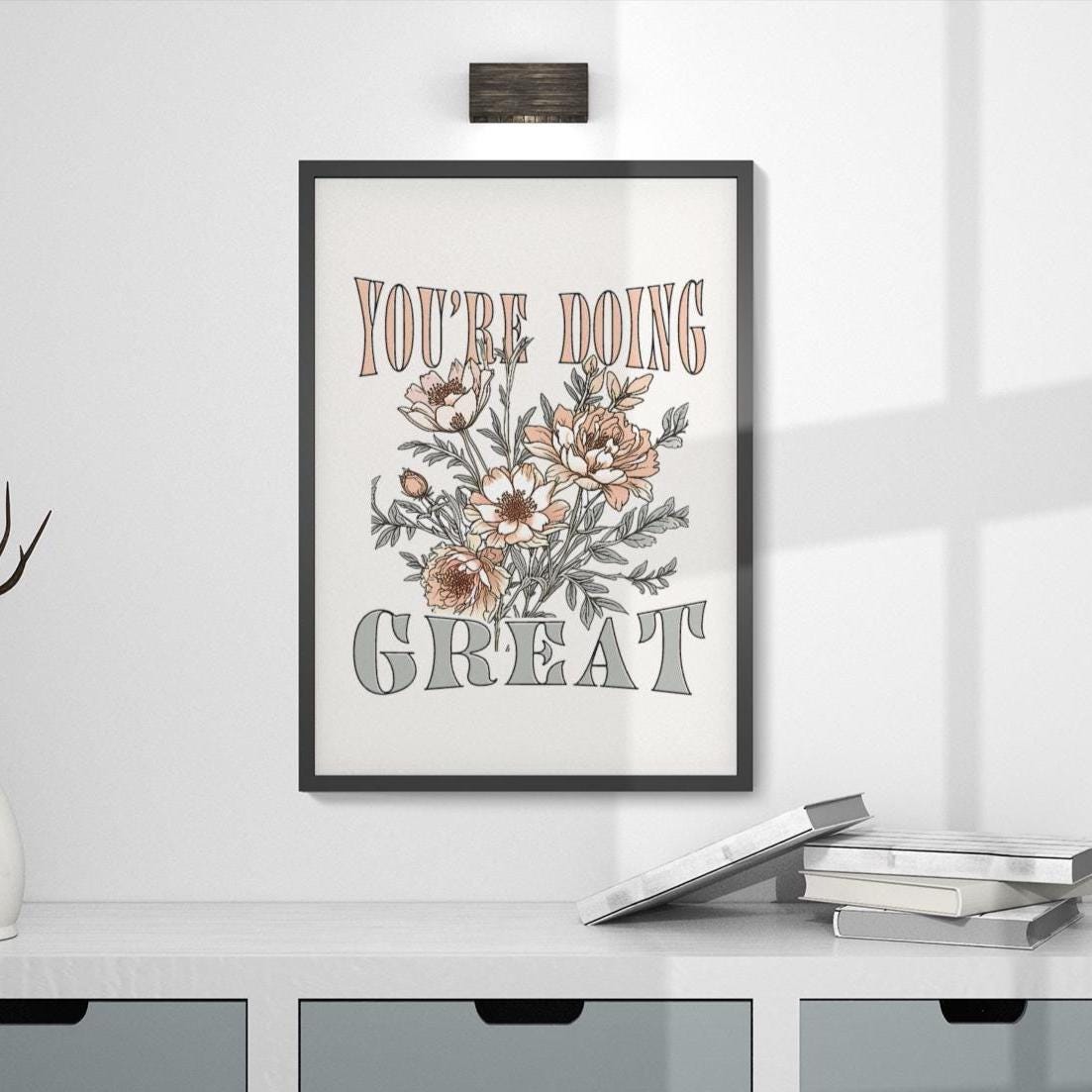 Inspirational Minimalist Poster for Moms Gift for New Parents Home Decor Affirmation Fine Art Gift for Her Framed Fine Art Print