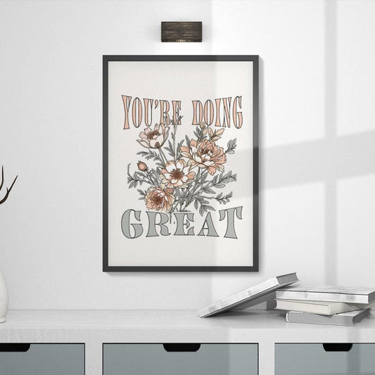 Inspirational Minimalist Poster for Moms Gift for New Parents Home Decor Affirmation Fine Art Gift for Her Framed Fine Art Print