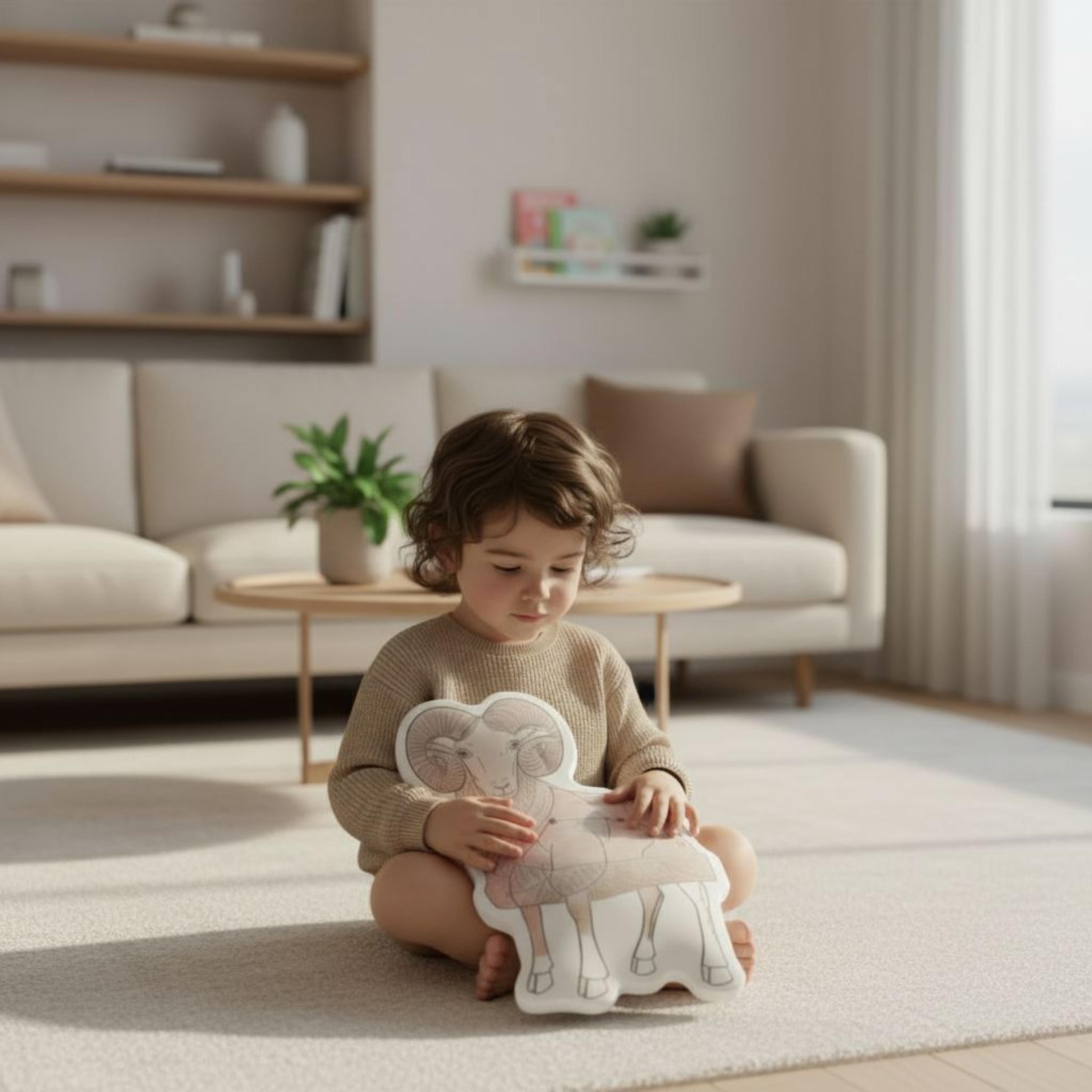 Custom Aries Ram Pillow Constellation Home Decor Pillow for Kids Gift for New Parents Birth Celebration Baby Shower Gift Birth Announcement