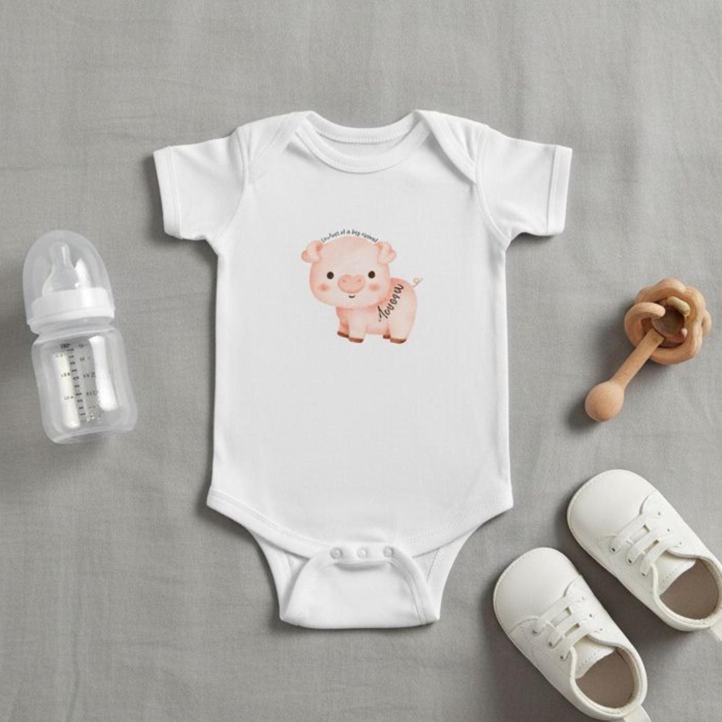 Whimsical Pig Baby Onesie Cute Infant Bodysuit Kind of a Big Squeal Soft Baby Clothes Baby Shower Gift Newborn Romper Animal Baby Outfit