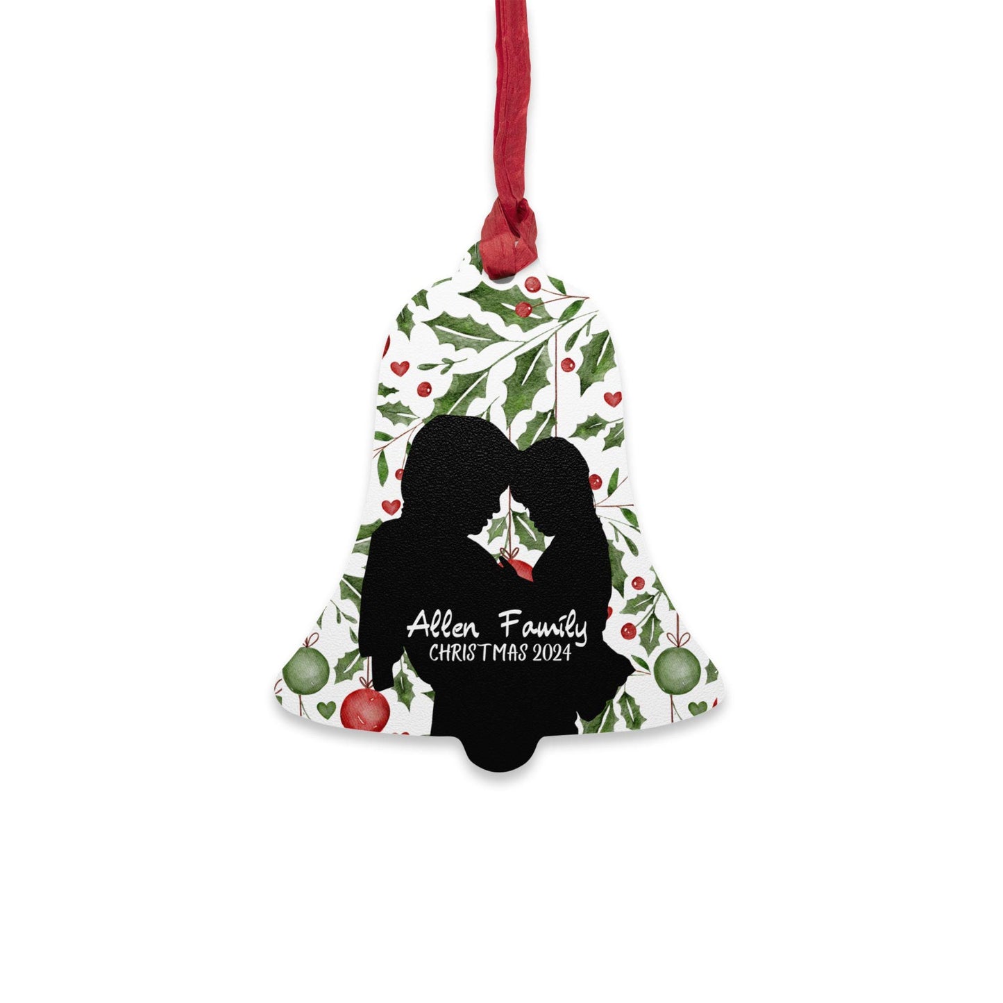 Wooden Ornaments - Personalized Family Silhouette Ornament, Custom Christmas Tree Decor, Holiday Gift, Family Keepsake, Rustic Home Decor