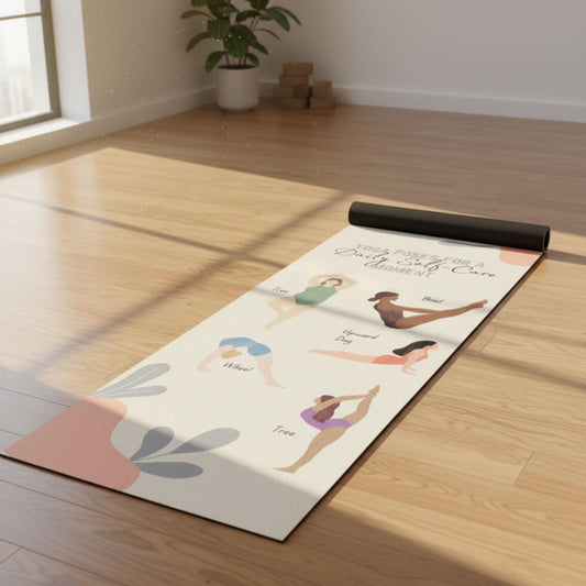 Yoga Pose Mat Self Care Yoga Mat for Stretching and Relaxation Fitness Gift for Mothers Workout Equipment Meditation Mat Yoga Gift for Mom