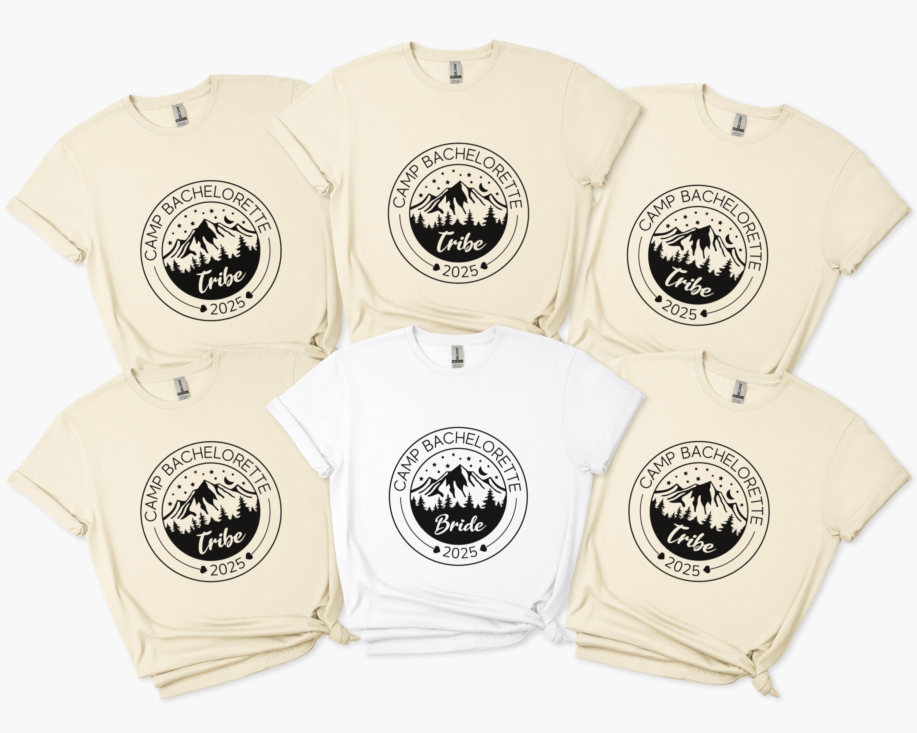 Camp Bachelorette Party T-Shirt Outdoor Bridal Shower Tee Camping Bachelorette Gift Wilderness Theme Top Nature Lover Shirt