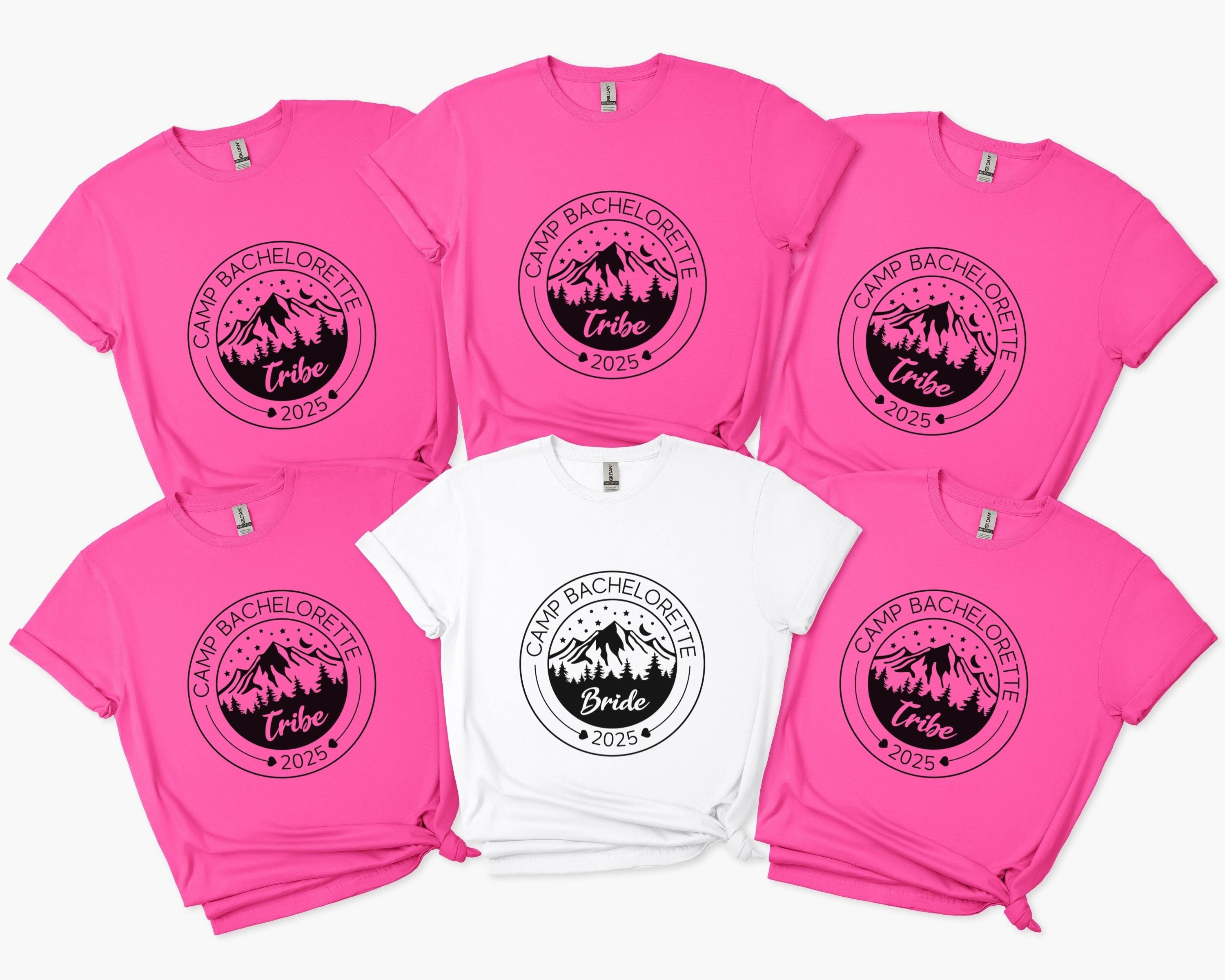 Camp Bachelorette Party T-Shirt Outdoor Bridal Shower Tee Camping Bachelorette Gift Wilderness Theme Top Nature Lover Shirt