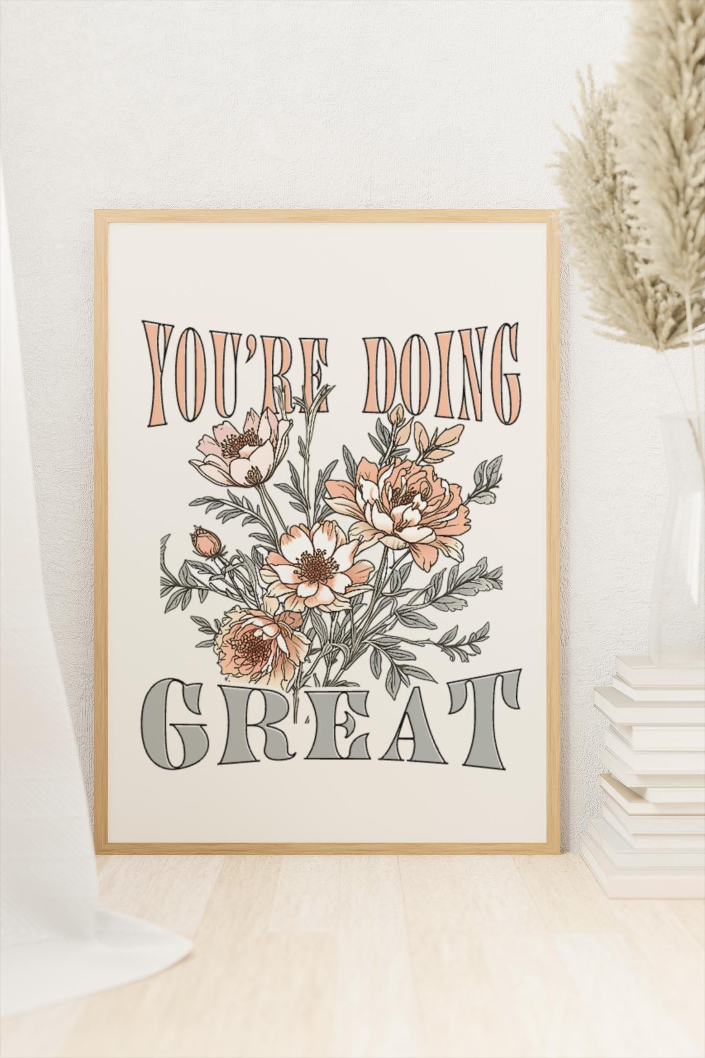 Inspirational Minimalist Poster for Moms Gift for New Parents Home Decor Affirmation Fine Art Gift for Her Framed Fine Art Print