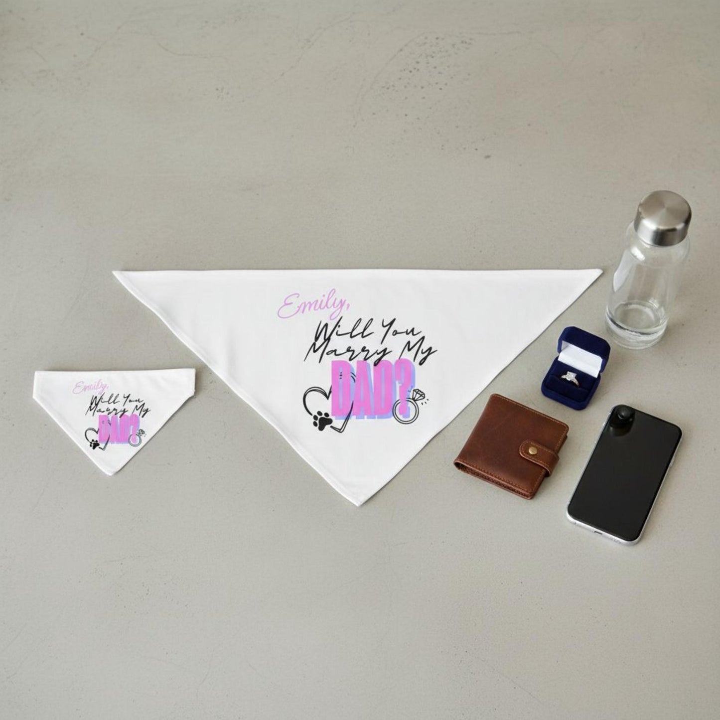 Proposal Pet Bandana Will You Marry My Dad? Cute Engagement Dog Bandana Proposal Accessory Wedding Pet Outfit Gift for Dog Lovers
