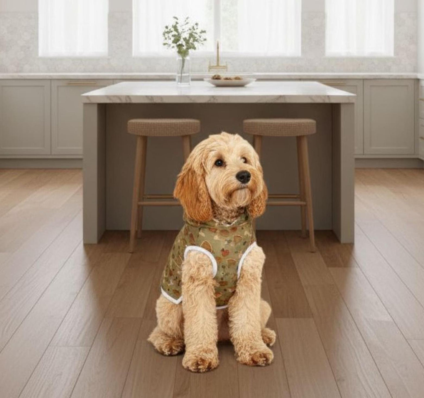 Vintage Thanksgiving Dog Jacket Fall Dog Hoodie Autumn Patterned Dog Sweater Cozy Dog Coat Cute Puppy Jacket Holiday Pet Apparel Pet Hoodie