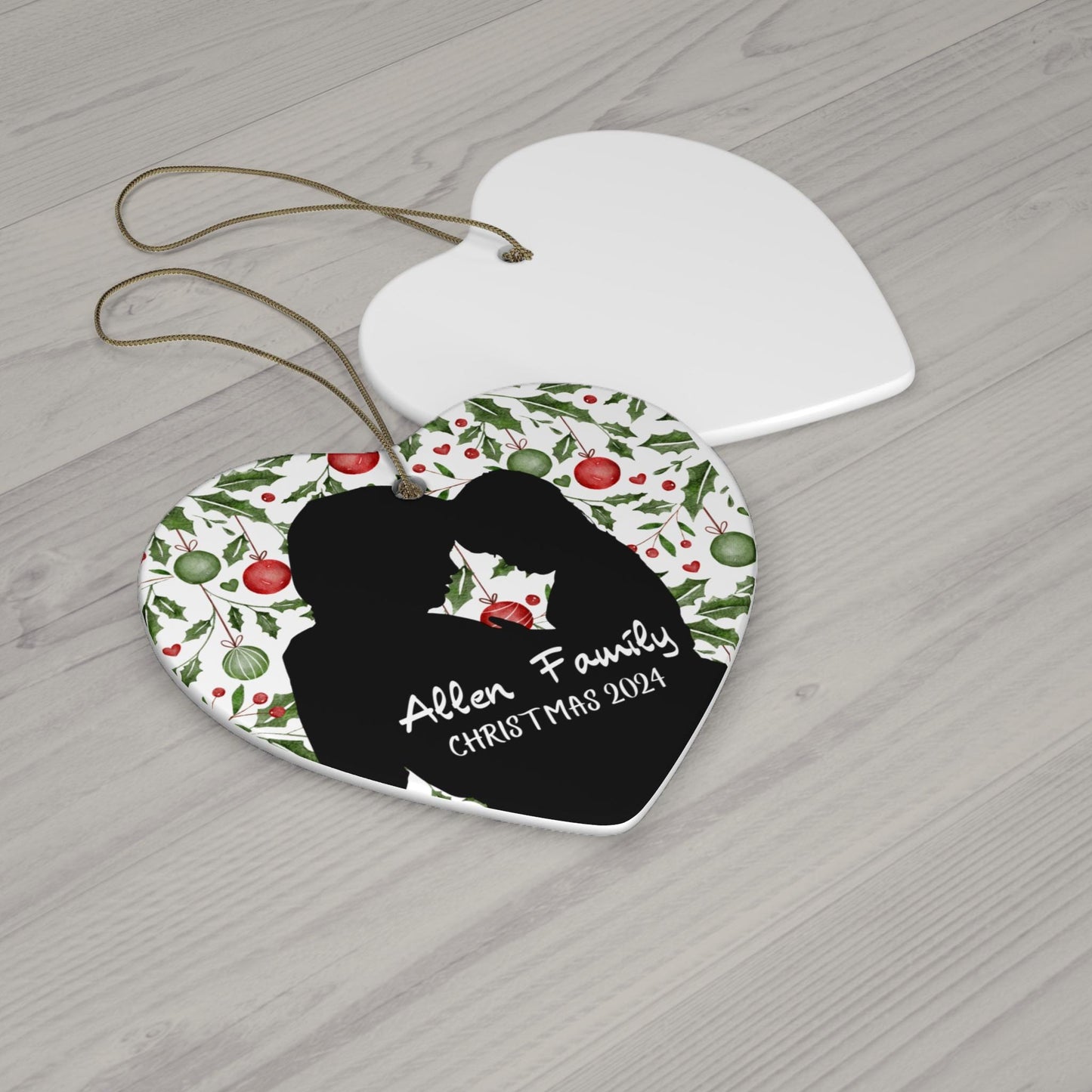 Personalized Family Photo Christmas Ornament: Silhouette Keepsake