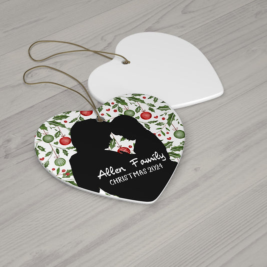 Personalized Family Photo Christmas Ornament: Silhouette Keepsake