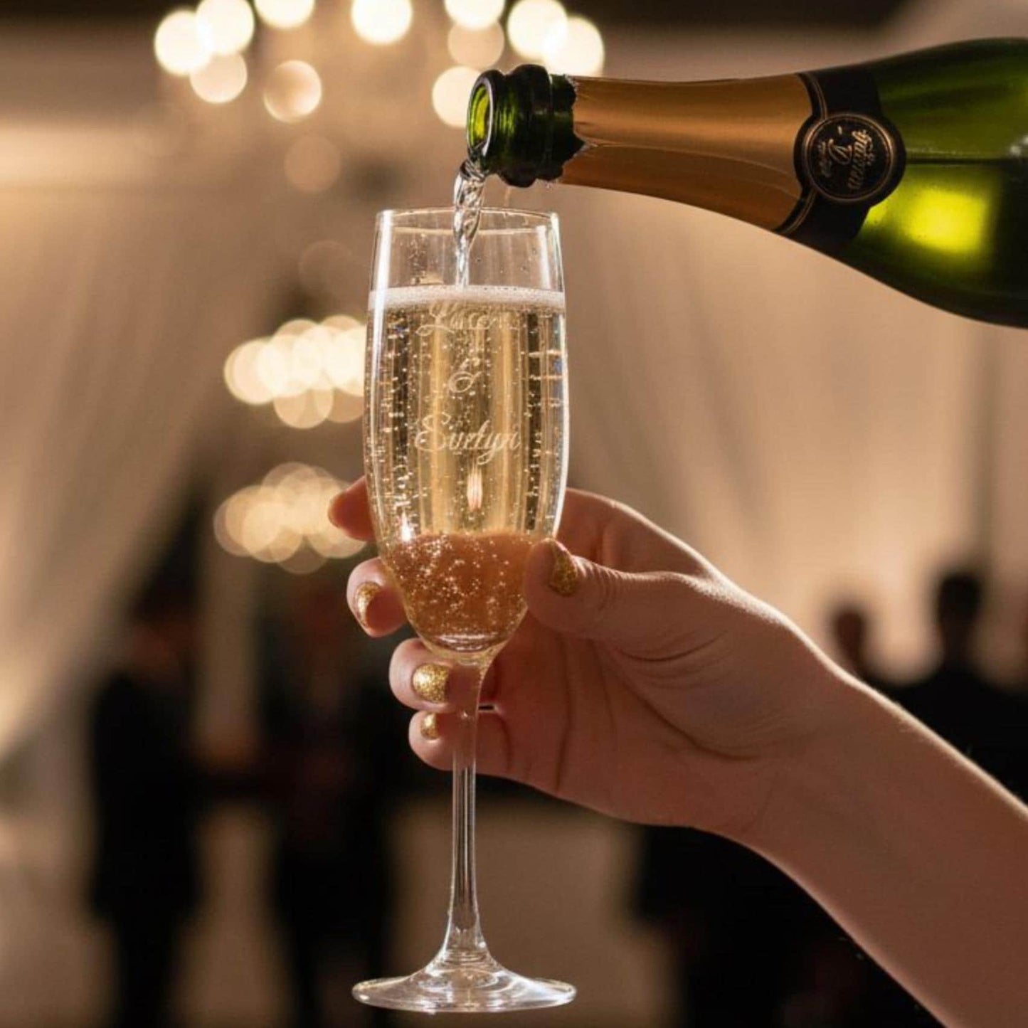 Engraved New Year Personalized Wedding Champagne Glass Cheers to Our Best Year 2026 Flute Celebration Gift Wedding Toasts Bridal Shower Gift