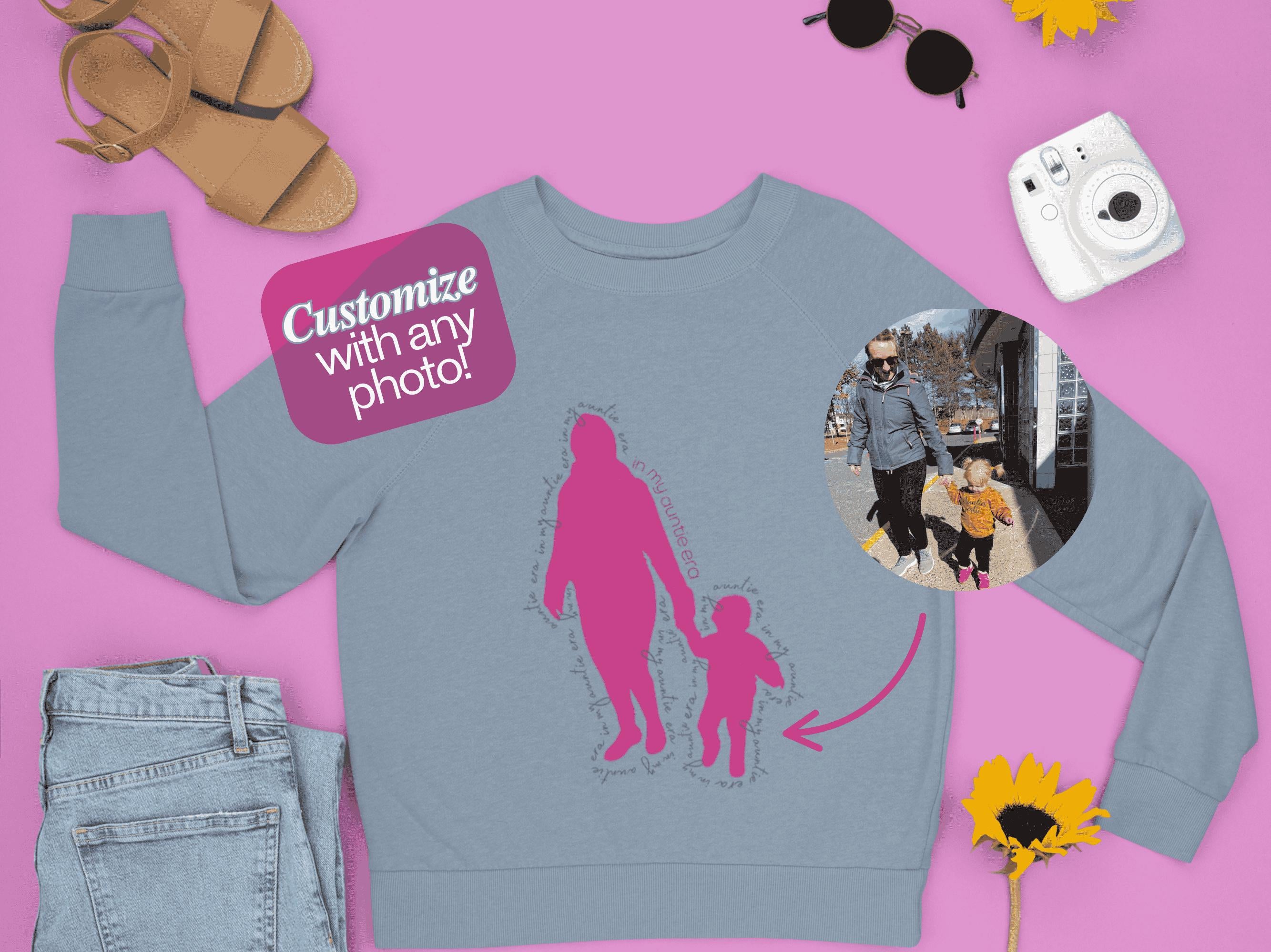 Customized Auntie Sweatshirt Gift for Aunt Personalized from Family Photo Auntie Appreciation Gift for Sister
