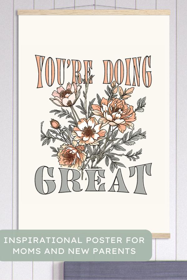 Inspirational Minimalist Poster for Moms Gift for New Parents Home Decor Affirmation Fine Art Gift for Her Framed Fine Art Print