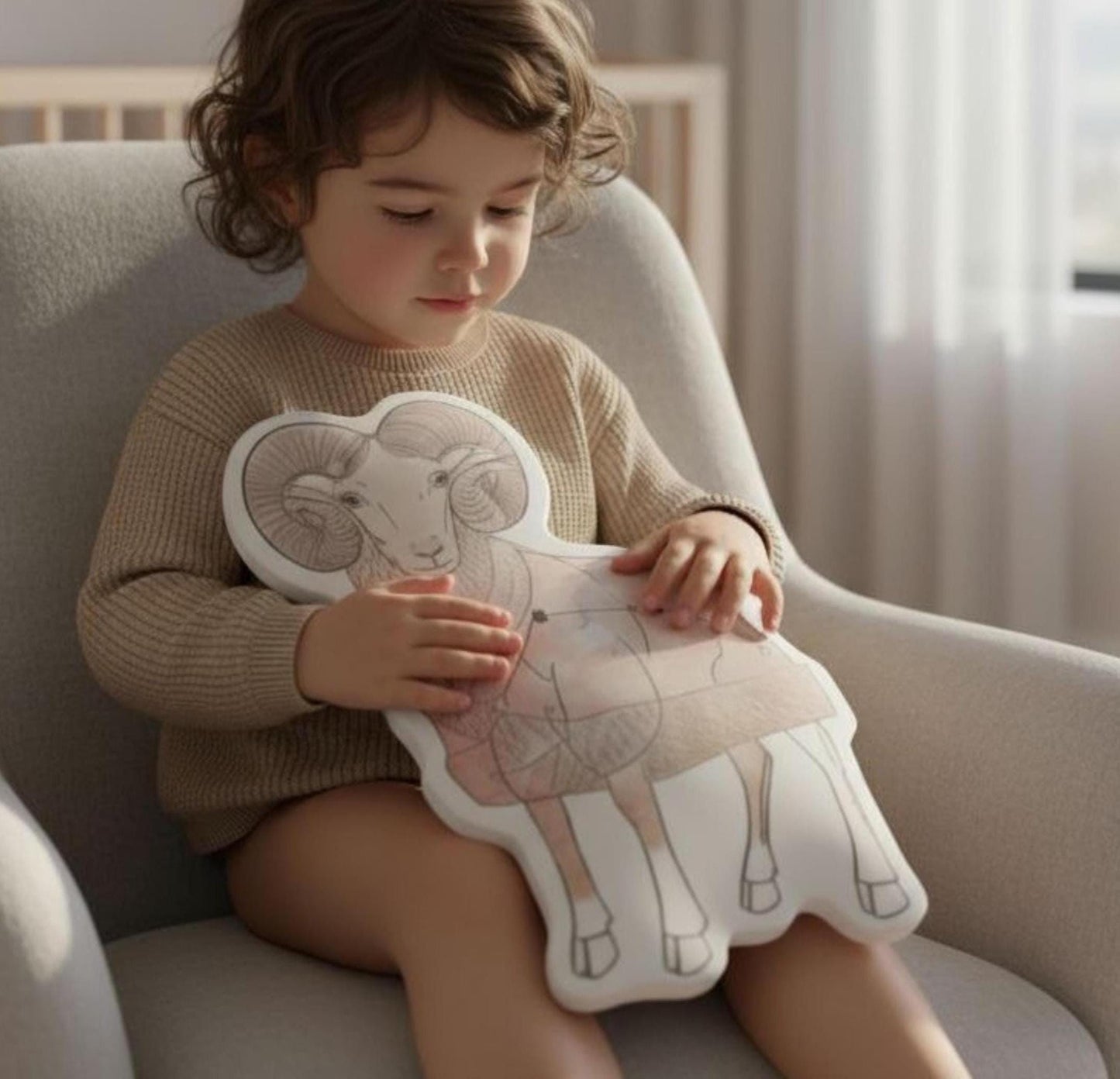 Custom Aries Ram Pillow Constellation Home Decor Pillow for Kids Gift for New Parents Birth Celebration Baby Shower Gift Birth Announcement