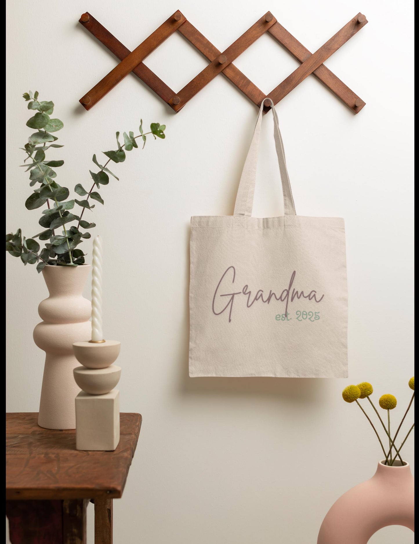 Grandma Tote Bag New Grandmother Gift Pregnancy Announcement Gift  Cotton Canvas Tote Reusable Shopping Bag Mother's Day Present Baby