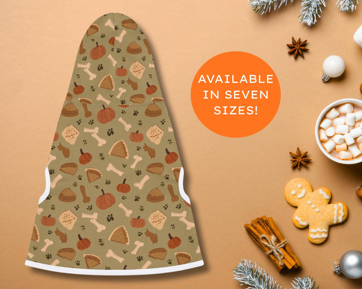 Vintage Thanksgiving Dog Jacket Fall Dog Hoodie Autumn Patterned Dog Sweater Cozy Dog Coat Cute Puppy Jacket Holiday Pet Apparel Pet Hoodie