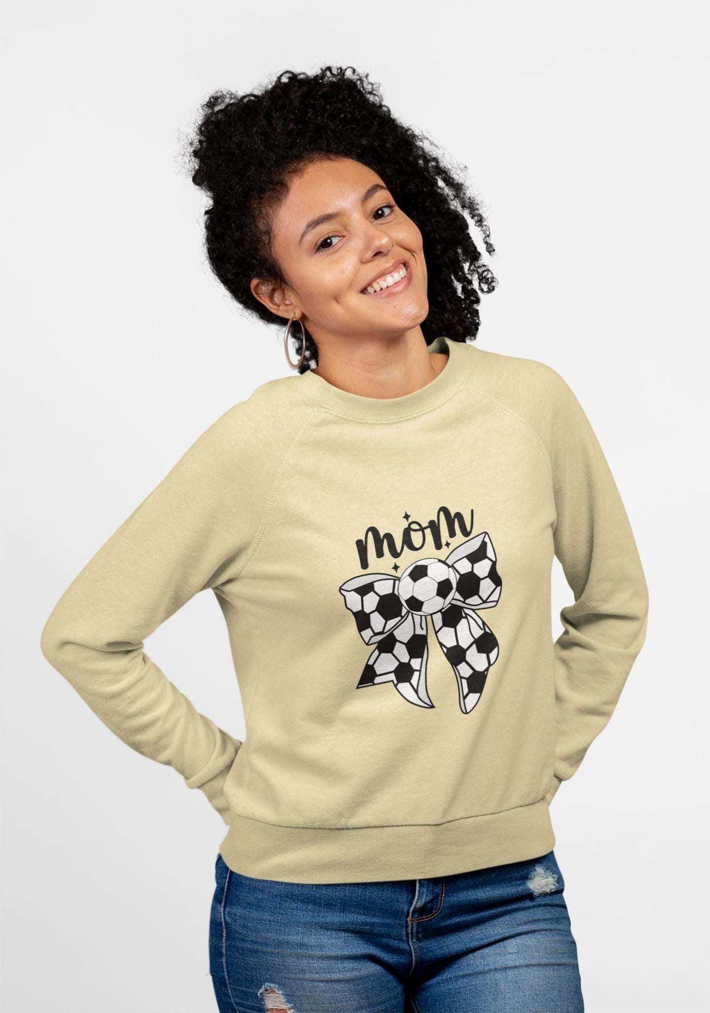 Soccer Mom Personalized Sweatshirt Custom Sports Team Mother Crewneck Mom Gift Idea Team Spirit Clothing Athletic Mom Shirt
