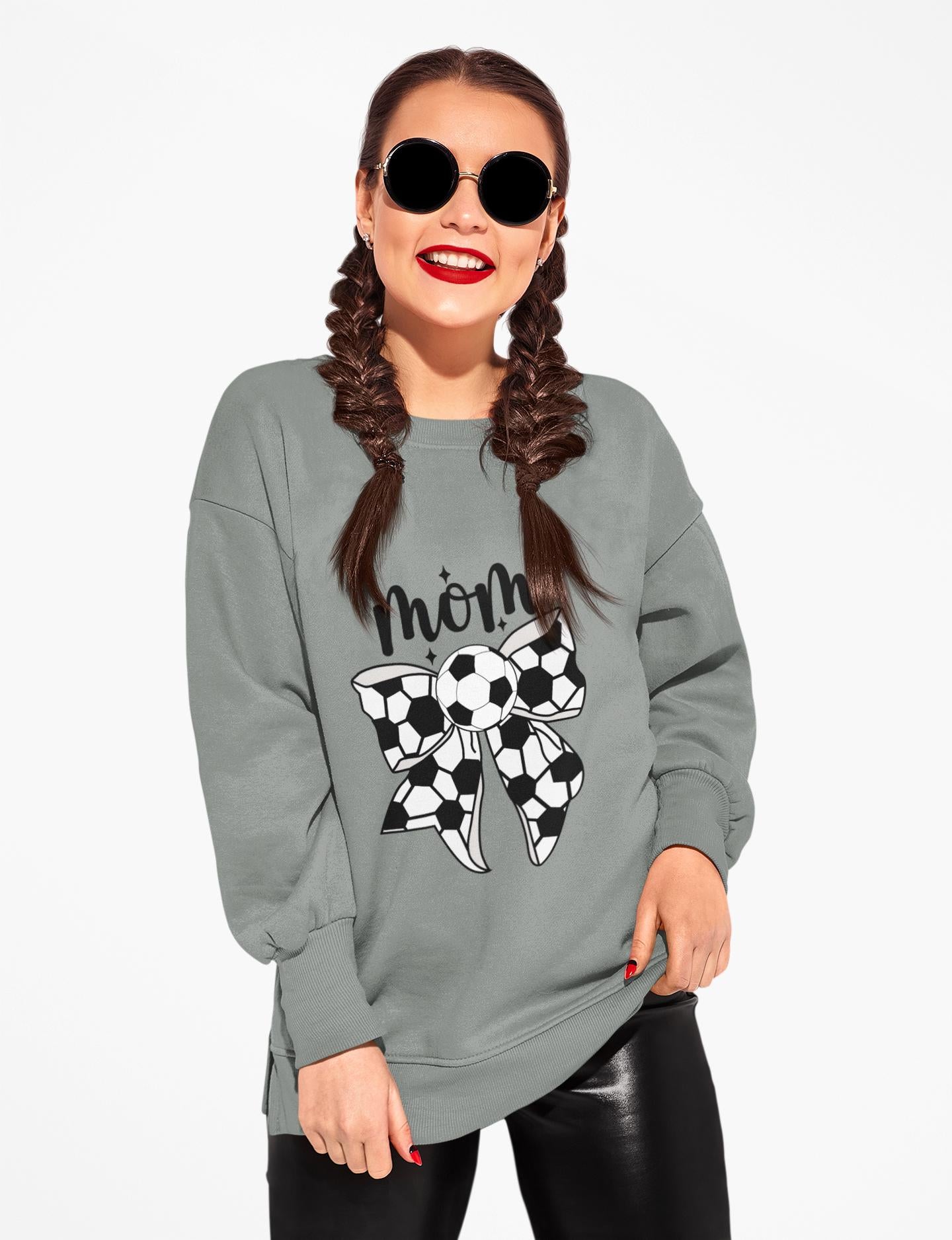 Soccer Mom Personalized Sweatshirt Custom Sports Team Mother Crewneck Mom Gift Idea Team Spirit Clothing Athletic Mom Shirt
