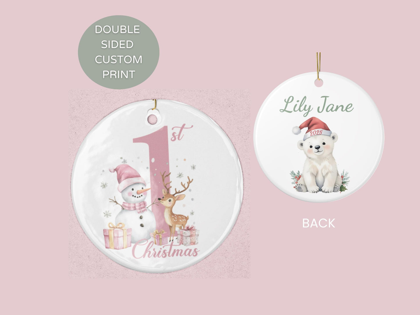 Personalized Baby's First Christmas Ornament: Custom Holiday Keepsake