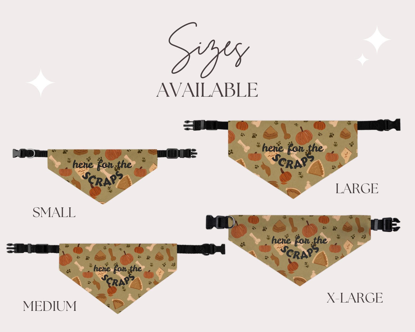 Thanksgiving Dog Bandana Dog Collar Fall Pet Parent Gift Holiday Dog Collar Autumn Pet Accessory Turkey Day Small Dog Collar Pet Bandana