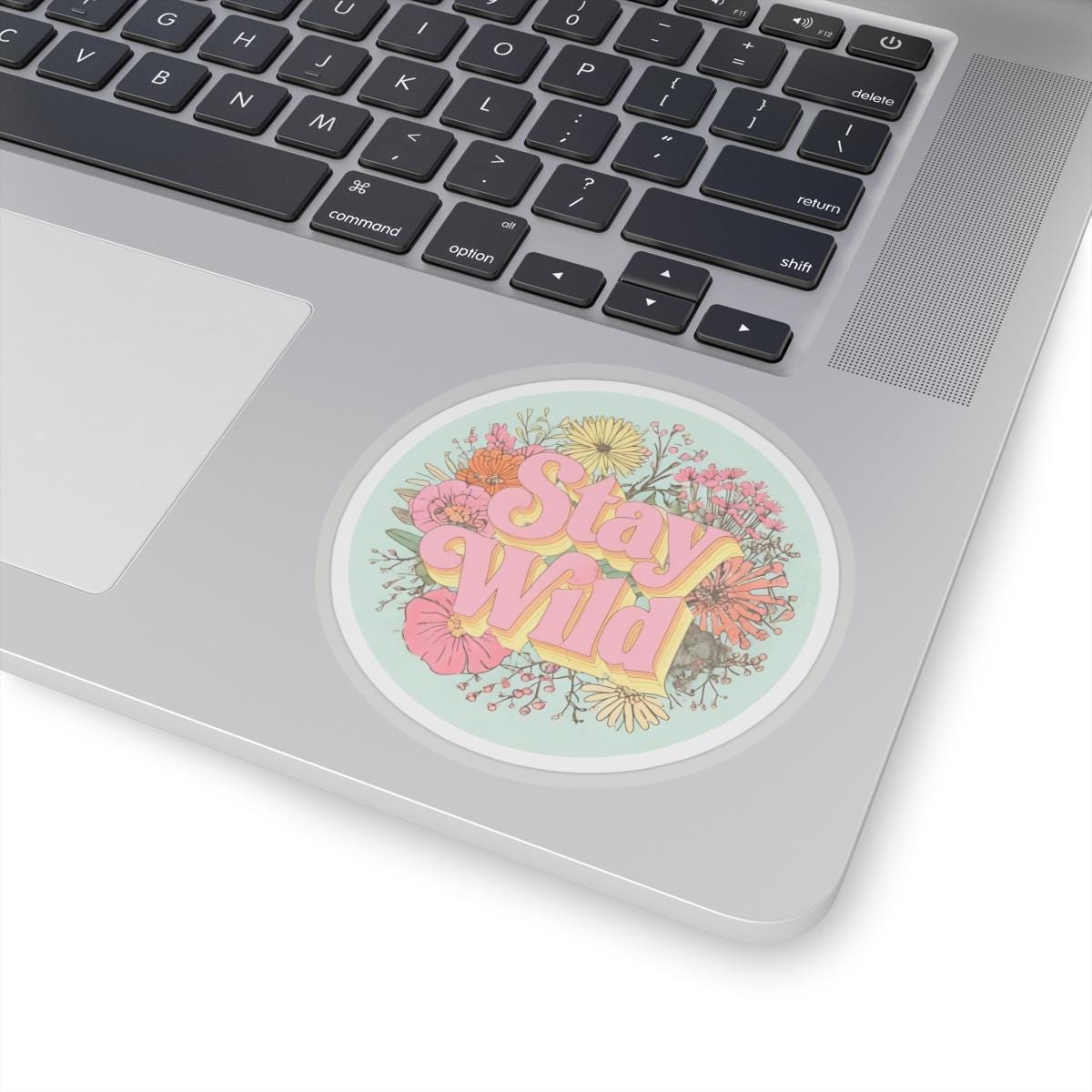 Stay Wild Floral Wildflower Sticker Nature Lover Gift Laptop Decal Water Bottle Sticker Boho Chic Accessories Outdoor Adventure Decor