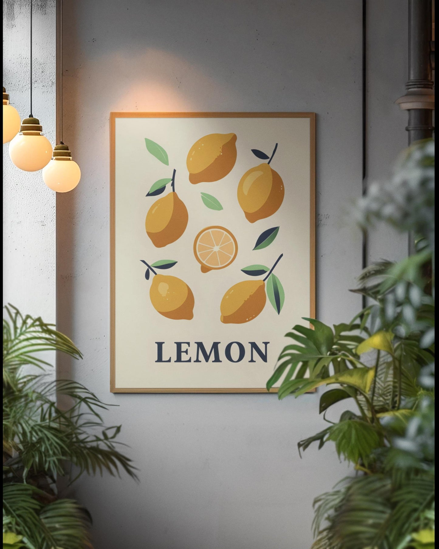Poster Print Lemon Watercolor Wall Art Kitchen Decor Dining Room Sign Sun Room Poster Matte Art Print