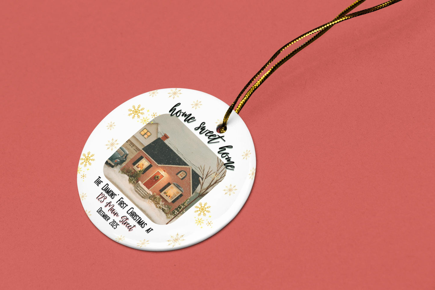 Personalized Home Sweet Home Christmas Ornament Realtor Gift Holiday Decor Unique Family Keepsake Housewarming Gift Customizable Tree Decor
