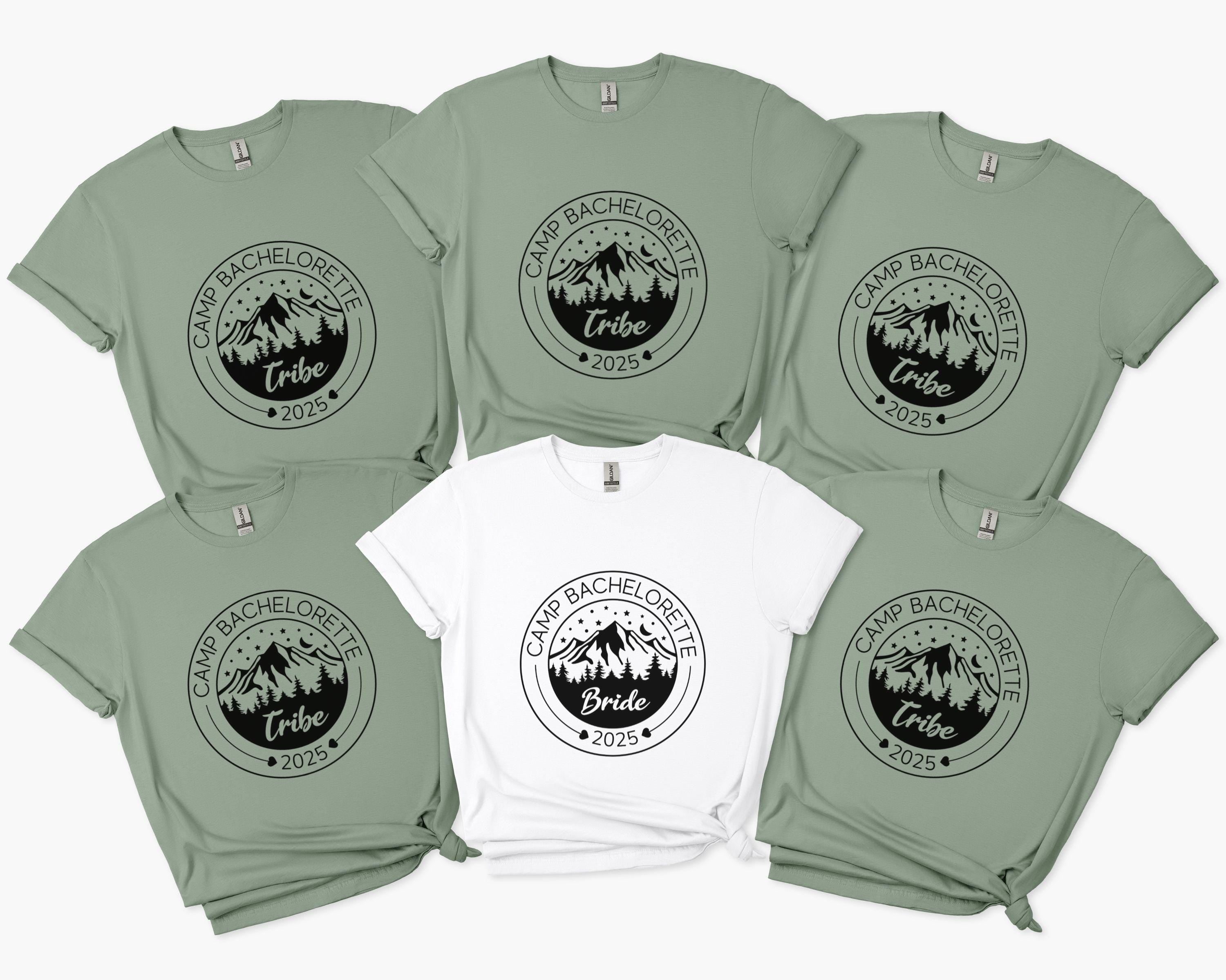 Camp Bachelorette Party T-Shirt Outdoor Bridal Shower Tee Camping Bachelorette Gift Wilderness Theme Top Nature Lover Shirt