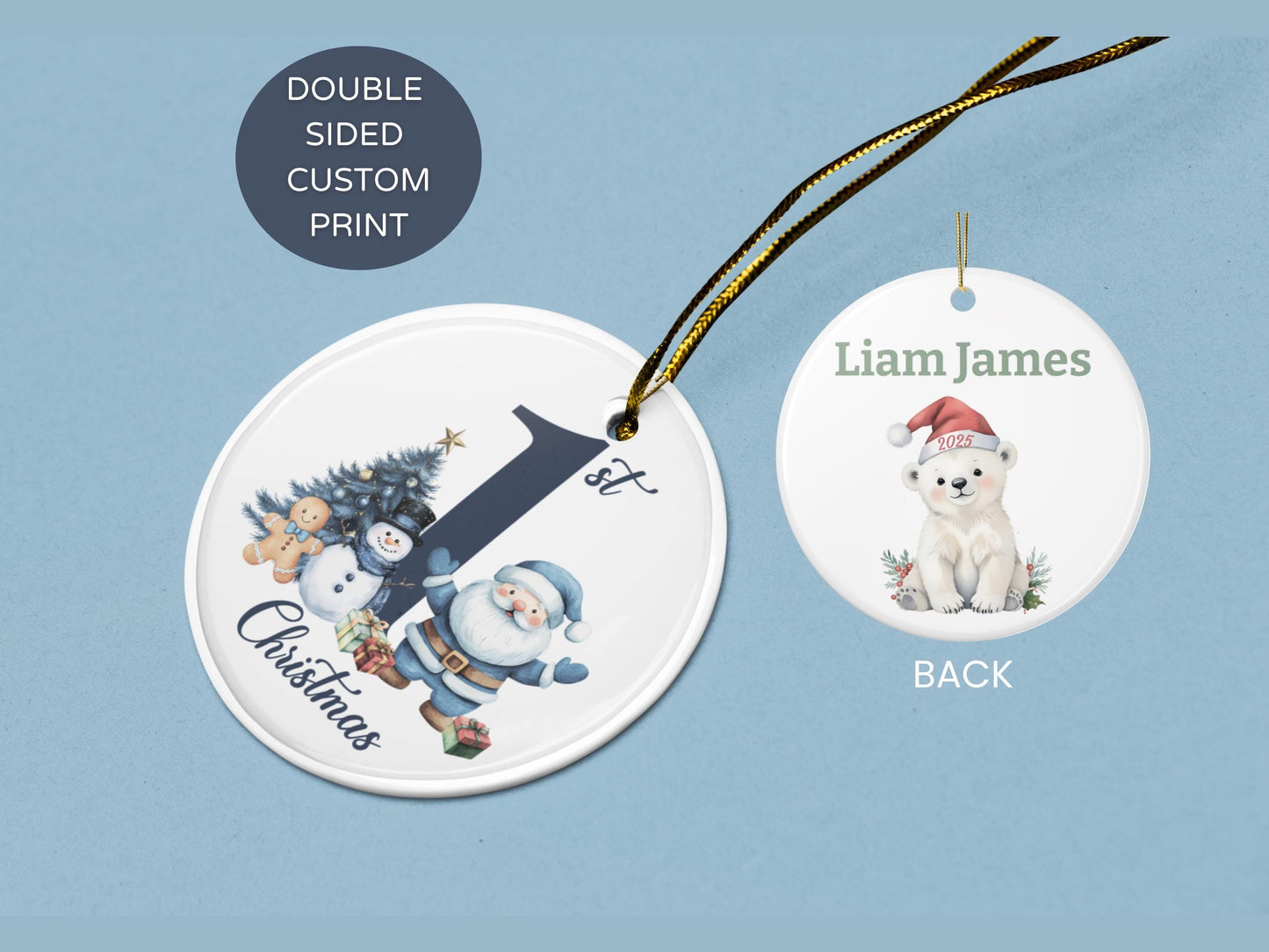 Personalized Baby's First Christmas Ornament: Custom Holiday Keepsake