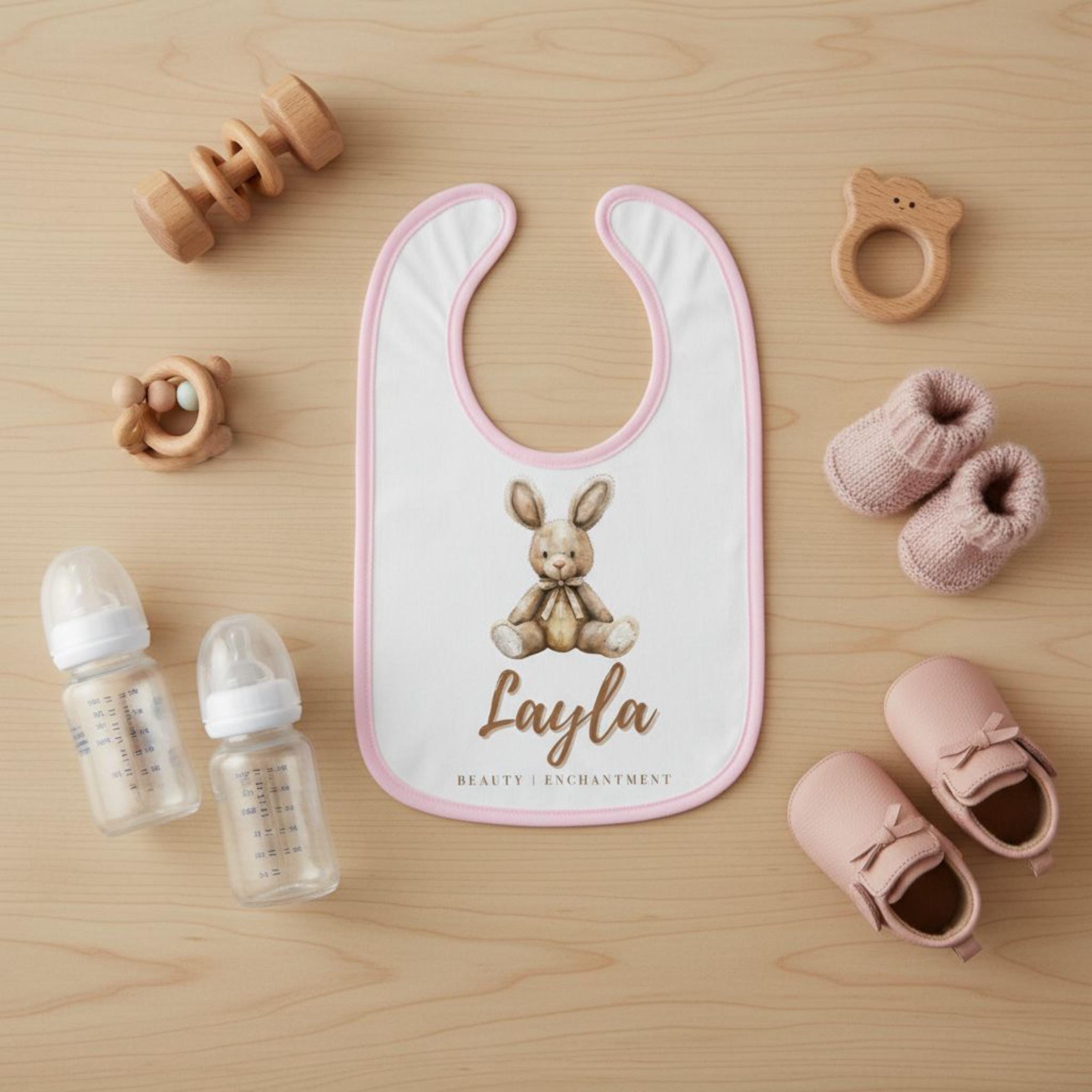 Baby Name Meaning Baby Bib Personalized Baby Burp Cloth Feeding Accessory Nursery Decor New Parent Gift Infant Baby Shower Gift for Newborn