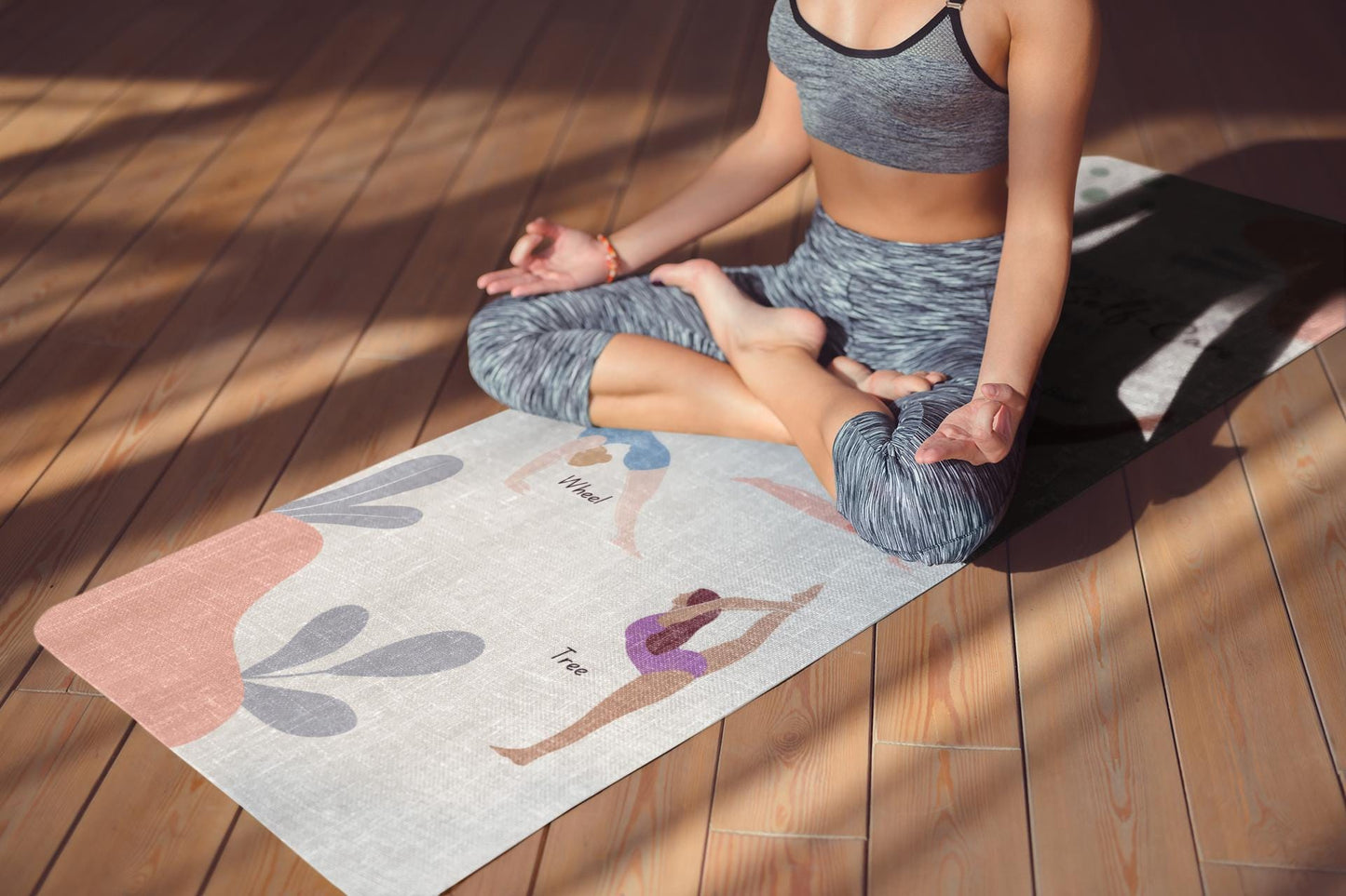Yoga Pose Mat Self Care Yoga Mat for Stretching and Relaxation Fitness Gift for Mothers Workout Equipment Meditation Mat Yoga Gift for Mom