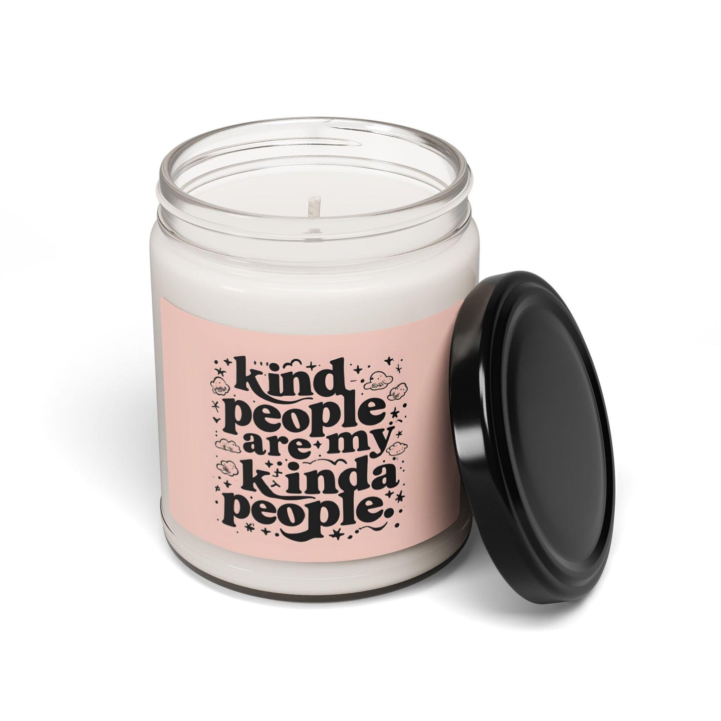 Soy Candle Kind People Are My Kind of People Holiday & Calming Scents Unscented Gift for Friend Gift for Mom Gift for Wife, Home Decor