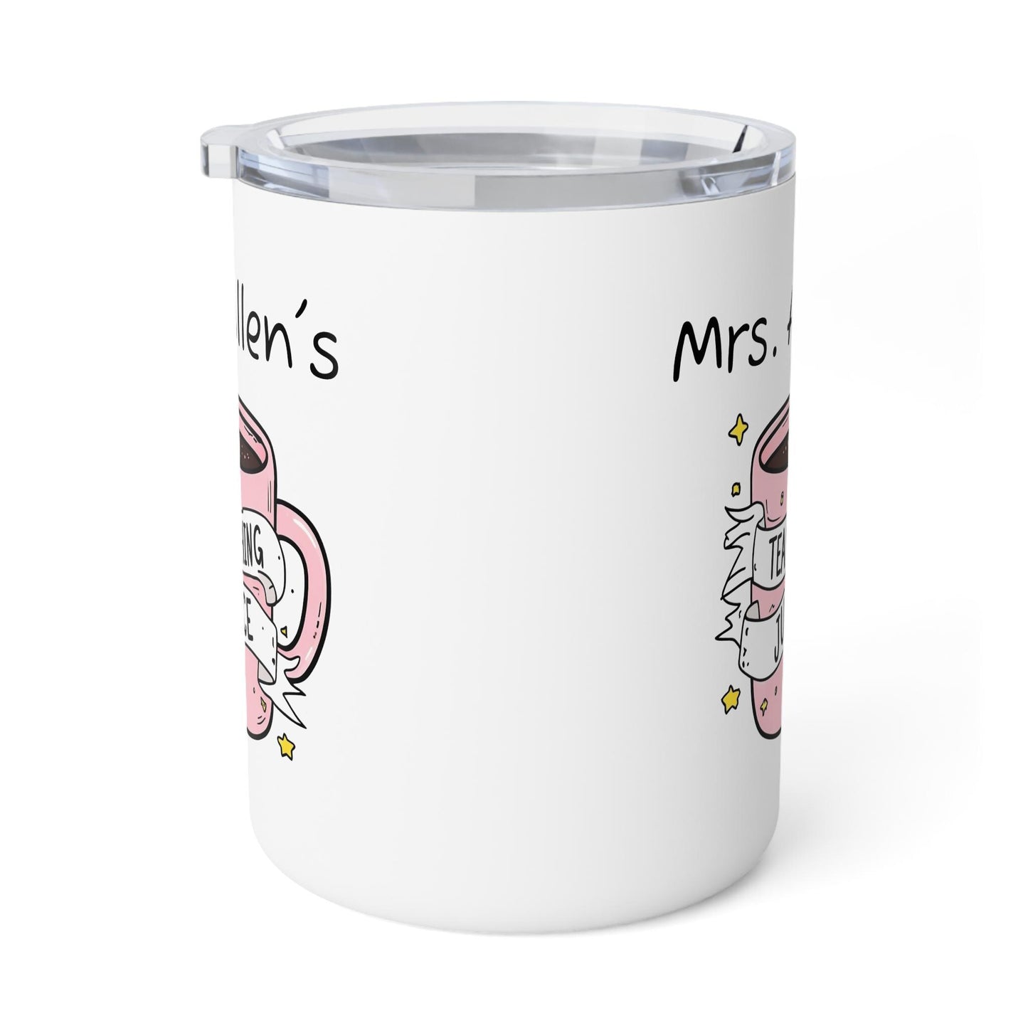 Personalized Teacher Gift Insulated Coffee Mug 10oz  Custom Teacher Appreciation Cup Teacher Christmas Present End of Year Teacher Gift