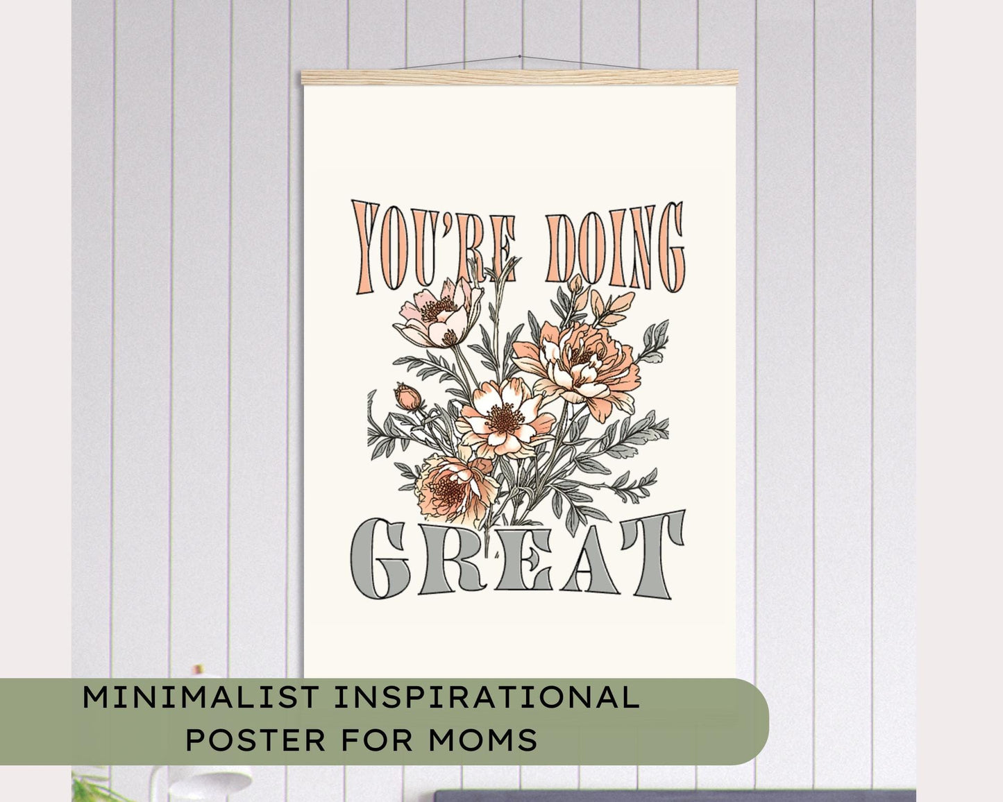 Inspirational Minimalist Poster for Moms Gift for New Parents Home Decor Affirmation Fine Art Gift for Her Framed Fine Art Print