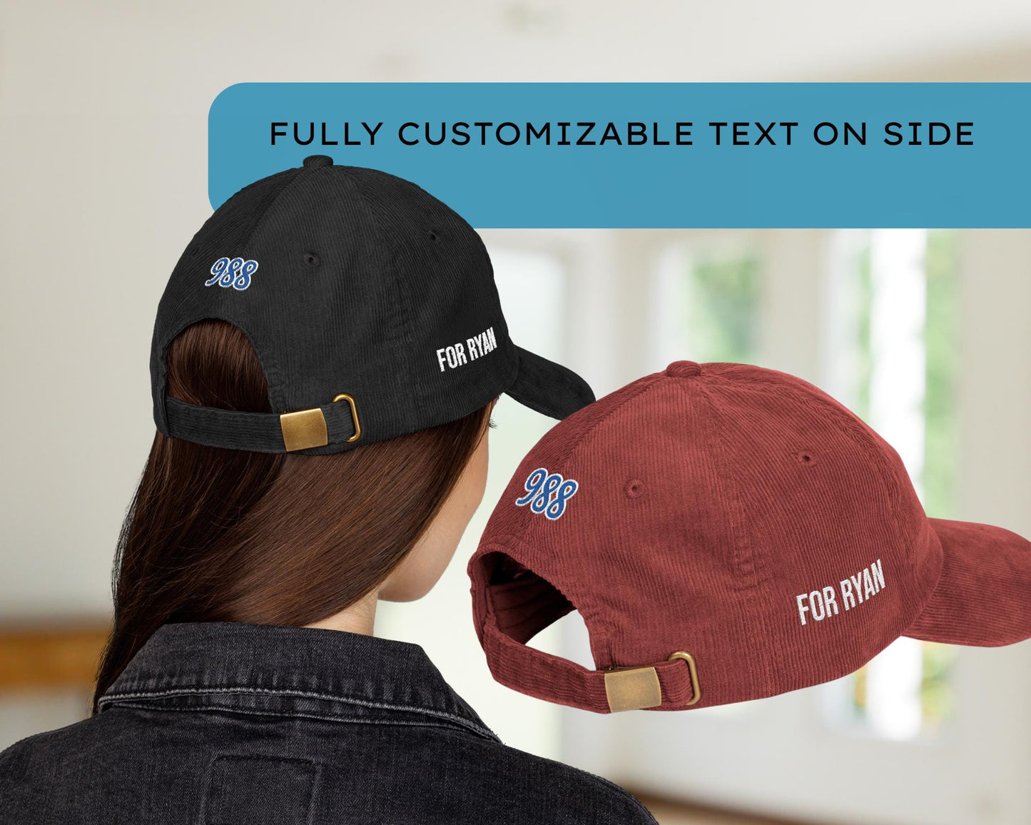 Personalized Embroidered Suicide Prevention Cap Mental Health Awareness Hat You Matter Suicide Hotline Awareness Vintage Affirmation Hat