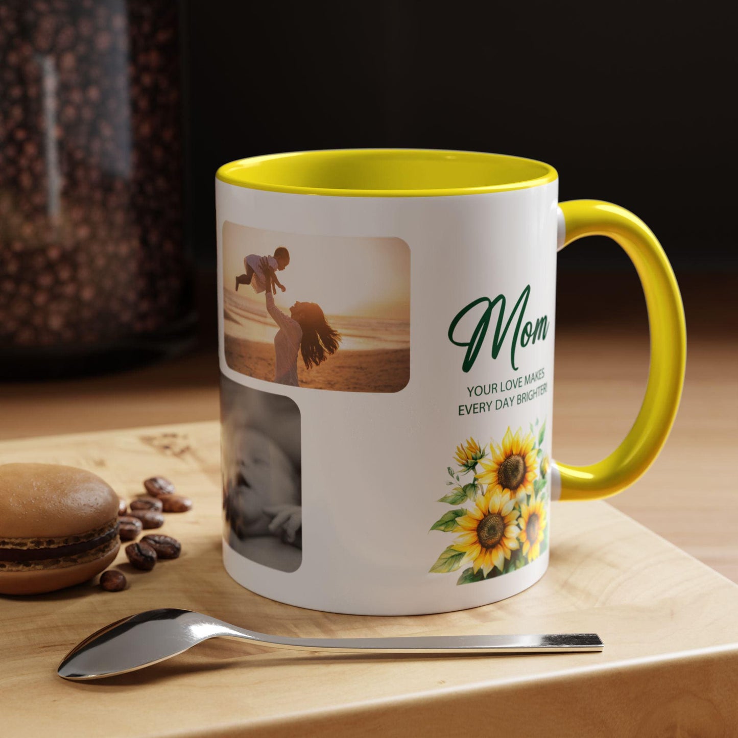 Personalized Photo Coffee Mug Custom Mom Mug Mother's Day Gift Picture Mug Fun Floral Coffee Cup