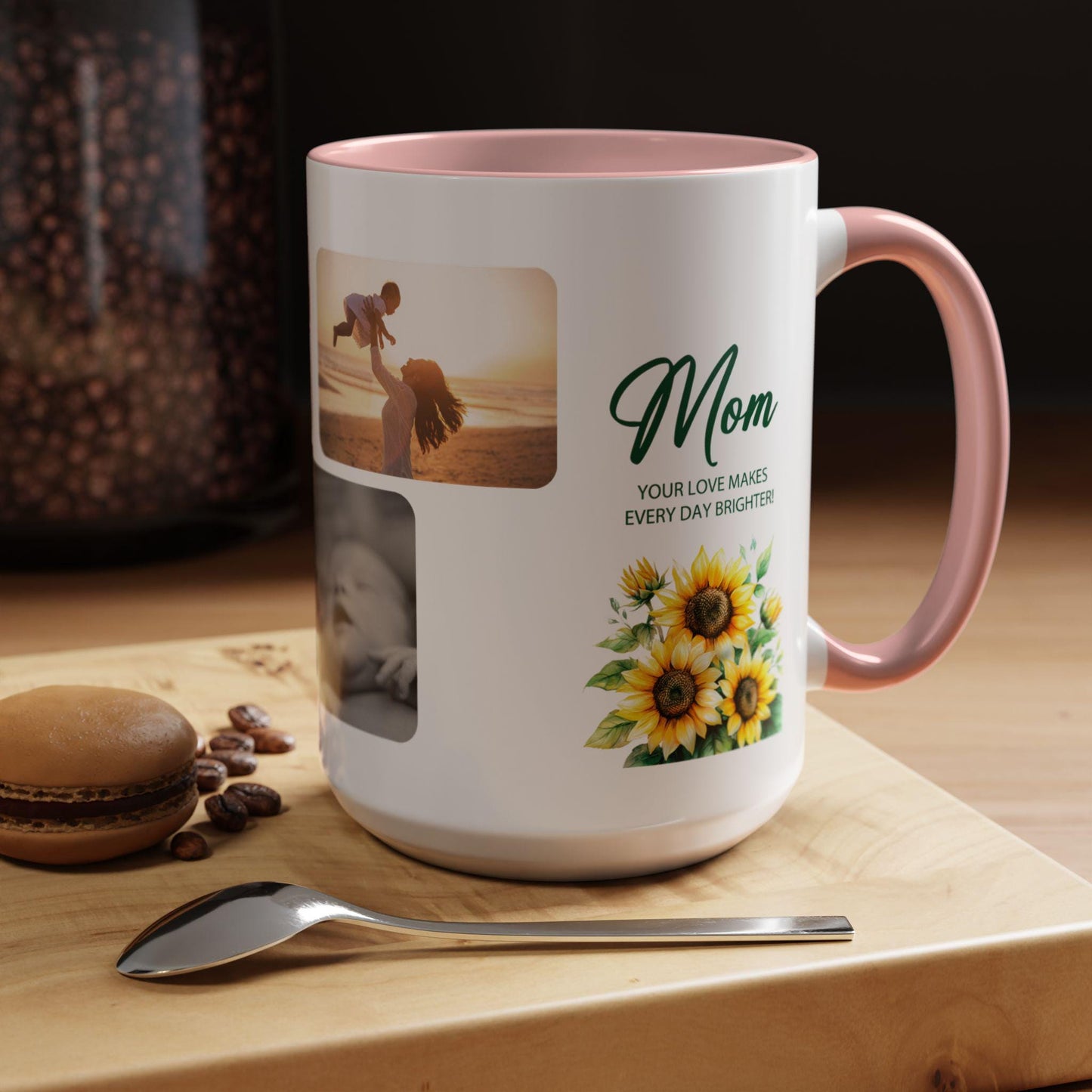 Personalized Photo Coffee Mug Custom Mom Mug Mother's Day Gift Picture Mug Fun Floral Coffee Cup