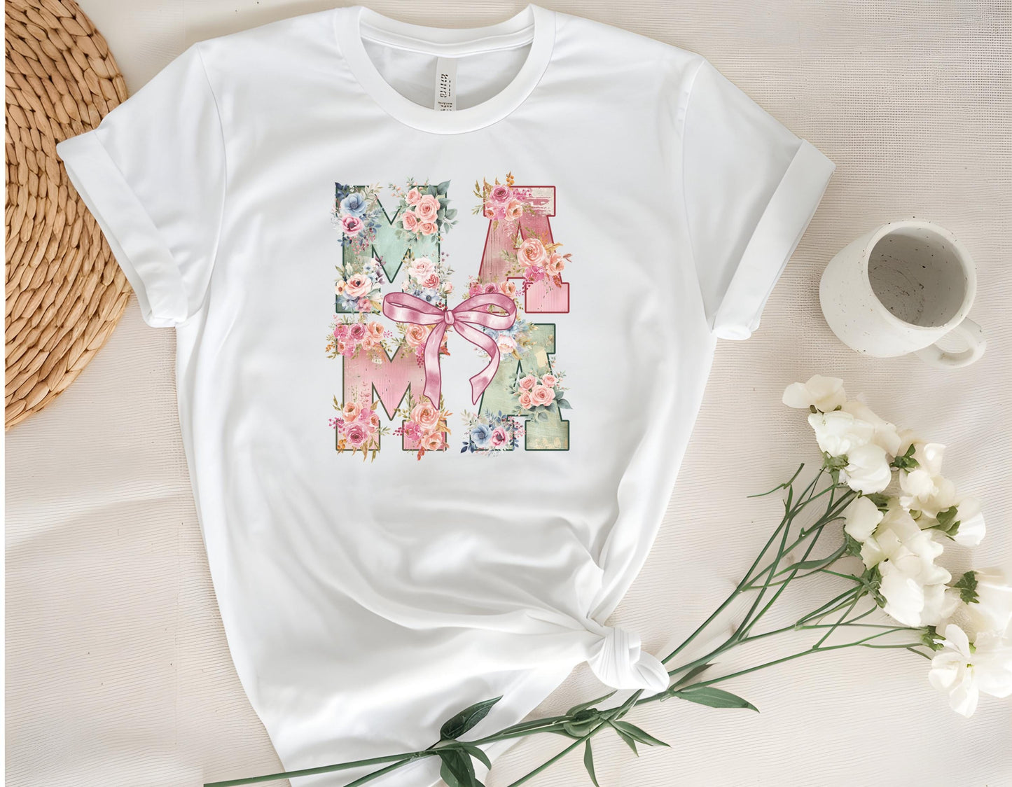 Floral Mom Tee Perfect Gift for Mother's Day Unisex Jersey Short Sleeve Shirt Casual Wear for Moms Stylish Gift for Moms
